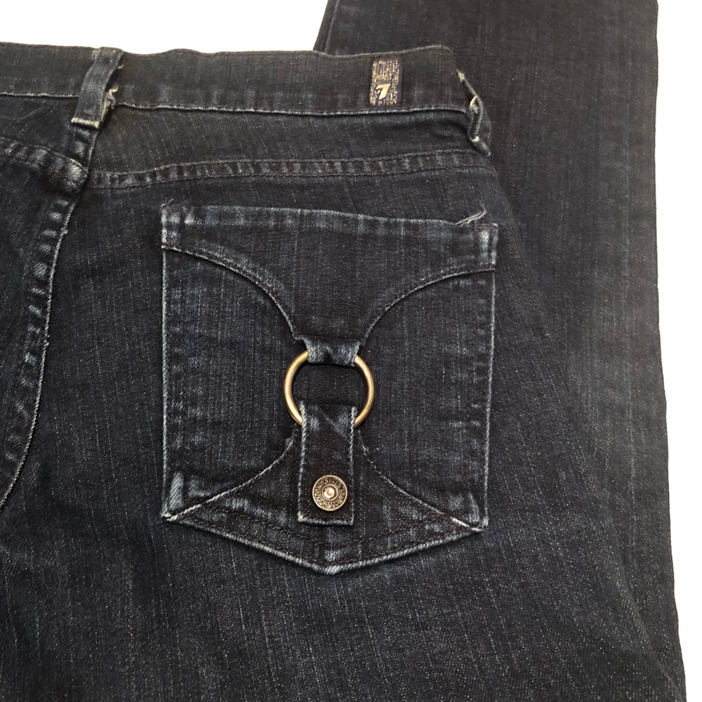 7 FAM Dark Straight Leg Jeans - Picture 7 of 10